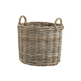 Set of 3 Kubu Rattan Round Storage Baskets