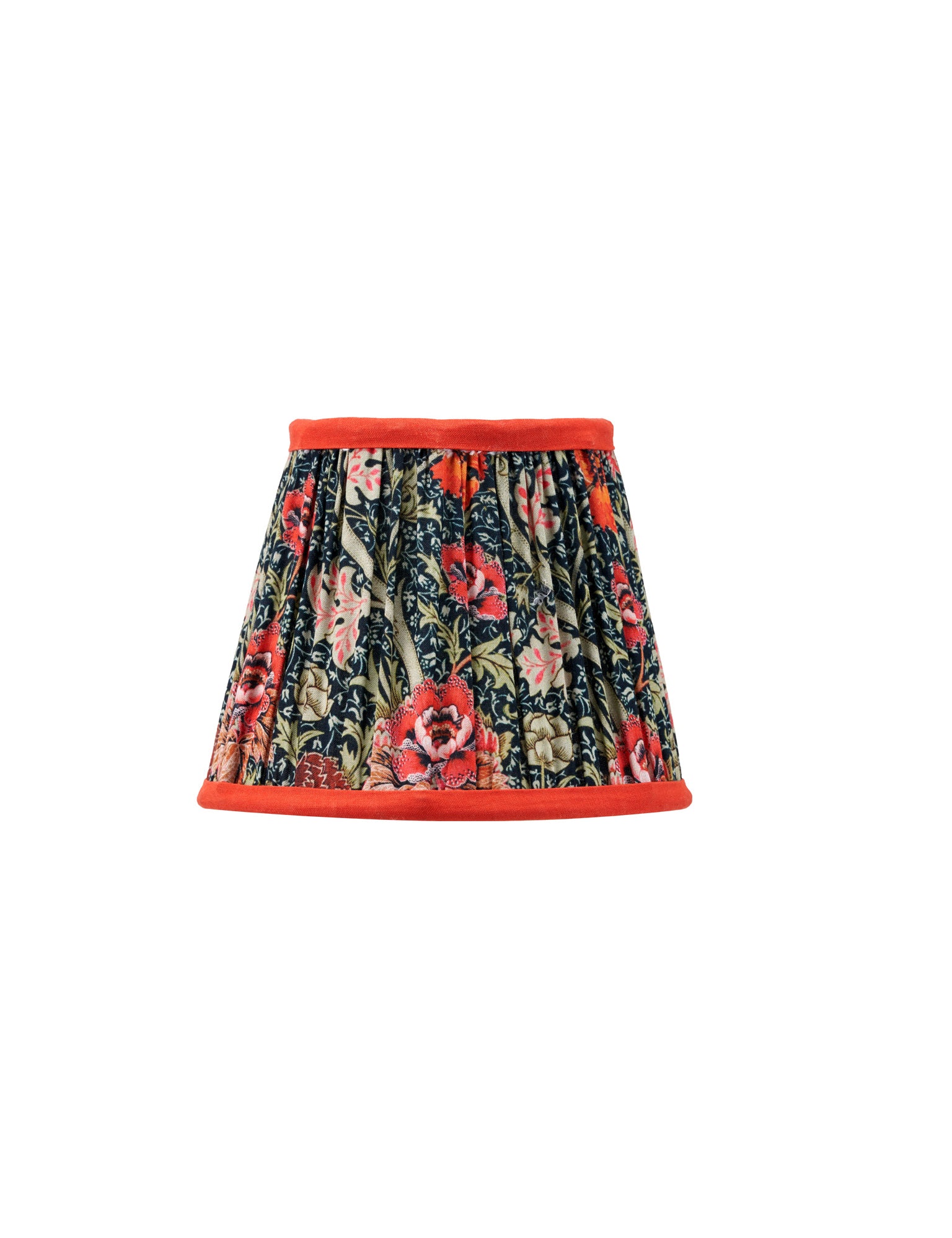 Poppy Floral Red Pleated Shade