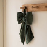 Green Velvet Hanging Bow