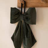 Green Velvet Hanging Bow