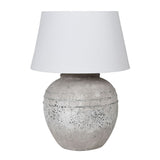 stone lamp with shade 