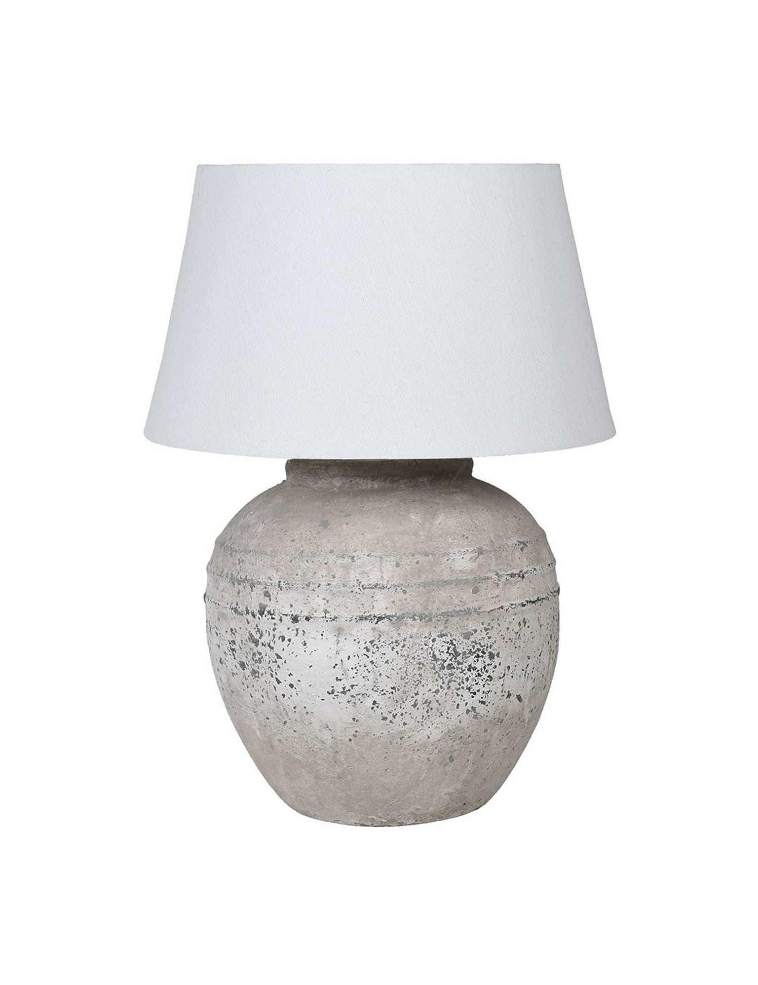 stone lamp with shade 
