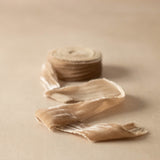 Frayed Velvet Ribbon Taupe