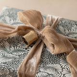 Frayed Velvet Ribbon Taupe