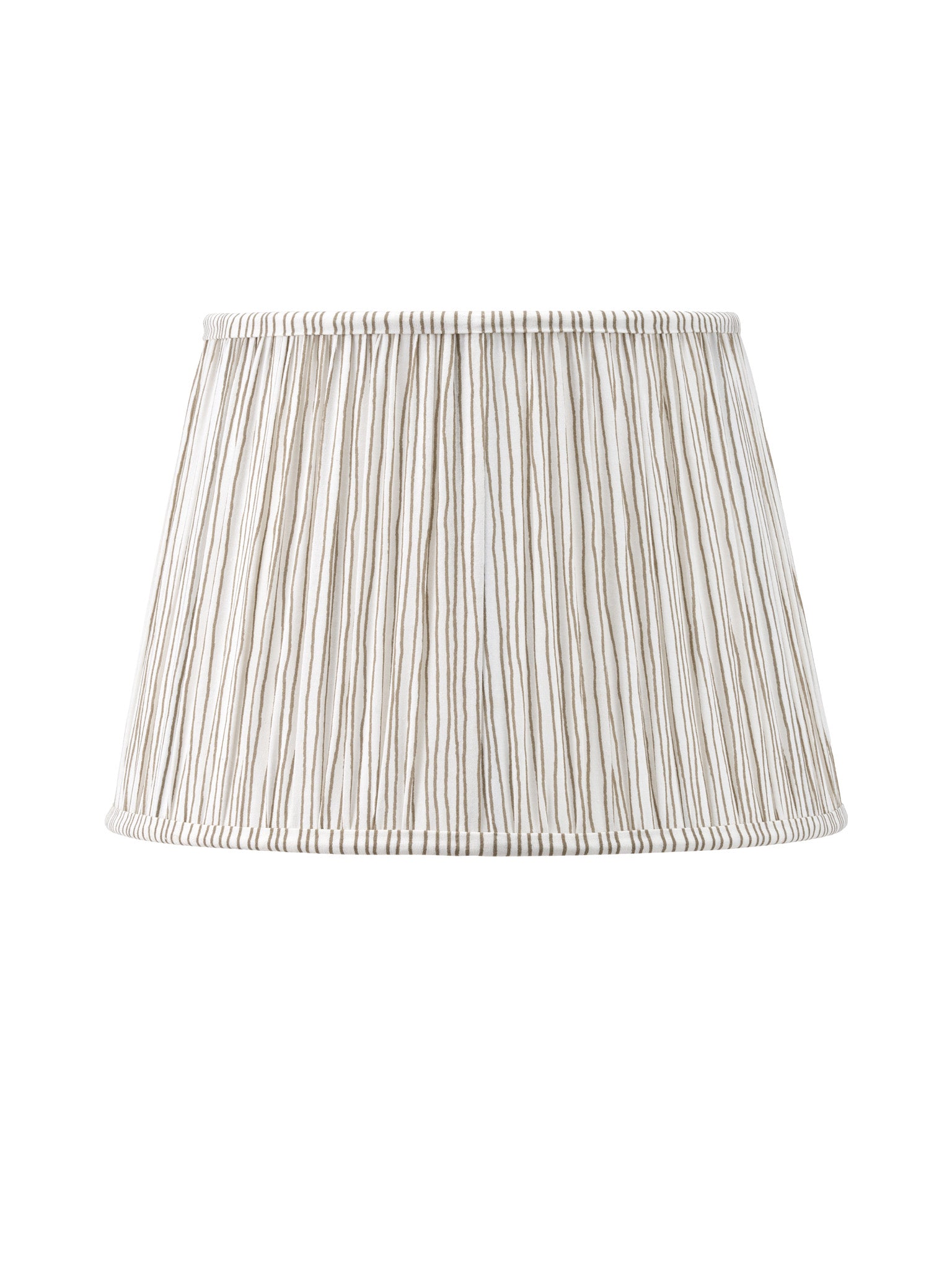 white with black stripes Thelma Natural Stripe Pleated Shade