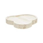travertine clover decorative tray