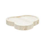 travertine clover decorative tray