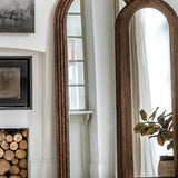 Ufa Slim Mirror in Dark Wood