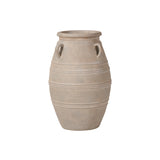 Grey Wash Fibrestone Decorative Vase with Handles