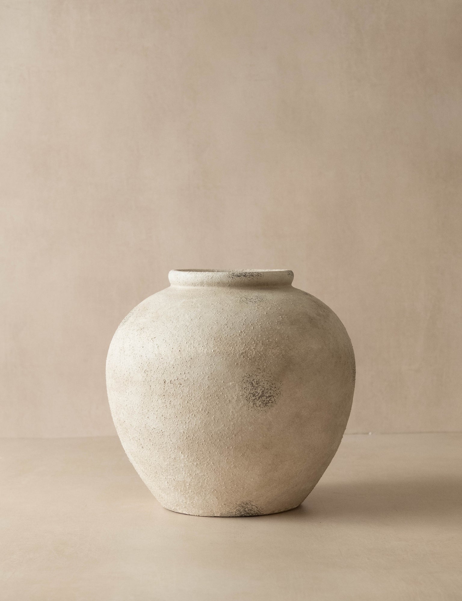 Beige Ceramic mottled Vase