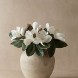 Faux Magnolia and Kelby Limestone Vase