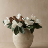 Faux Magnolia and Kelby Limestone Vase