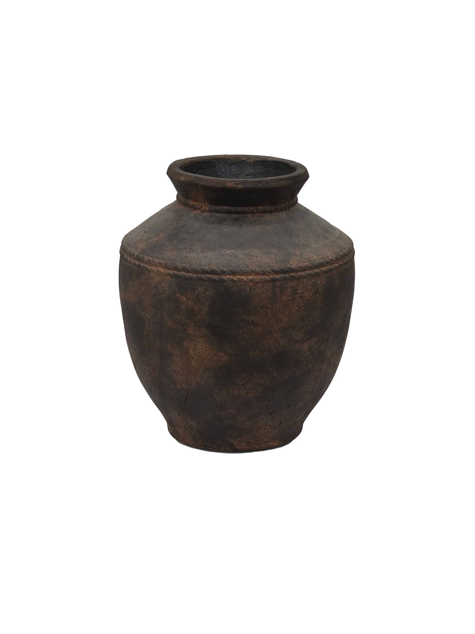  Large Antique effect Brown Vase 