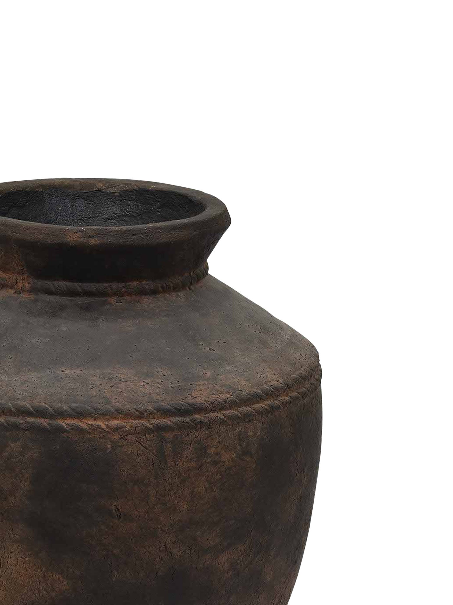 Large Antique effect Brown Vase 