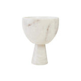 Small White Marble Pedestal Bowl