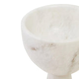 Small White Marble Pedestal Bowl