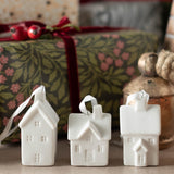 Set of 3 White Hanging Houses