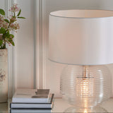 Wilma Clear Glass Lamp & Shade