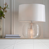 Wilma Clear Glass Lamp & Shade