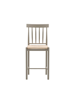 Farmhouse wooden bar stools with woven rope seat