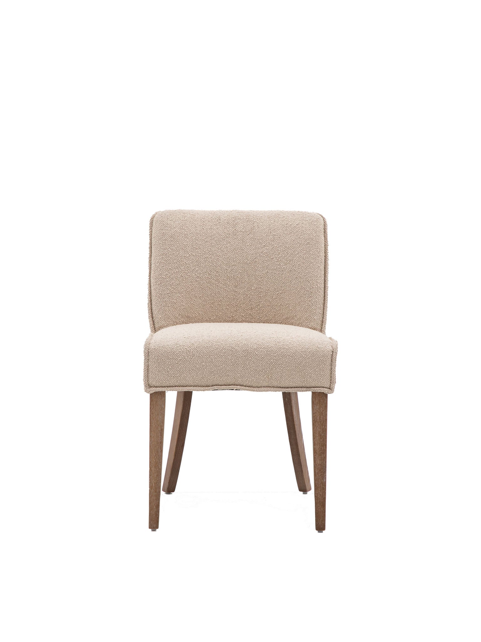 Dining Chair with oak legs and natural linen upholstry