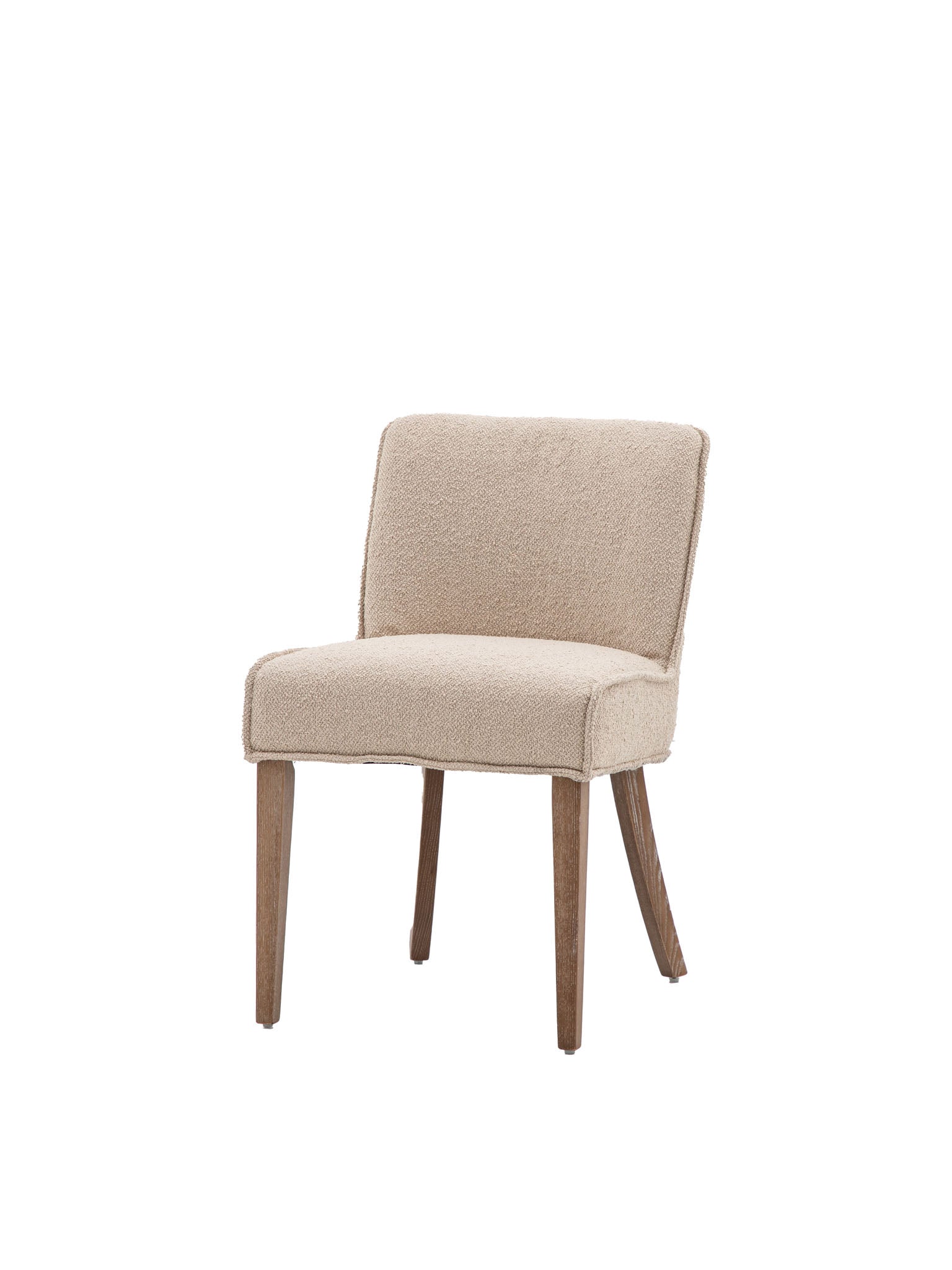 Dining Chair with oak legs and natural linen upholstry