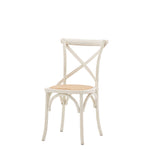 white rattan chair