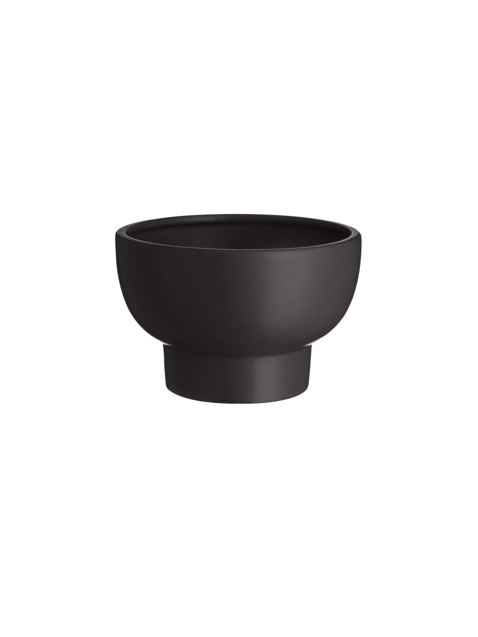 black pedestal bowl