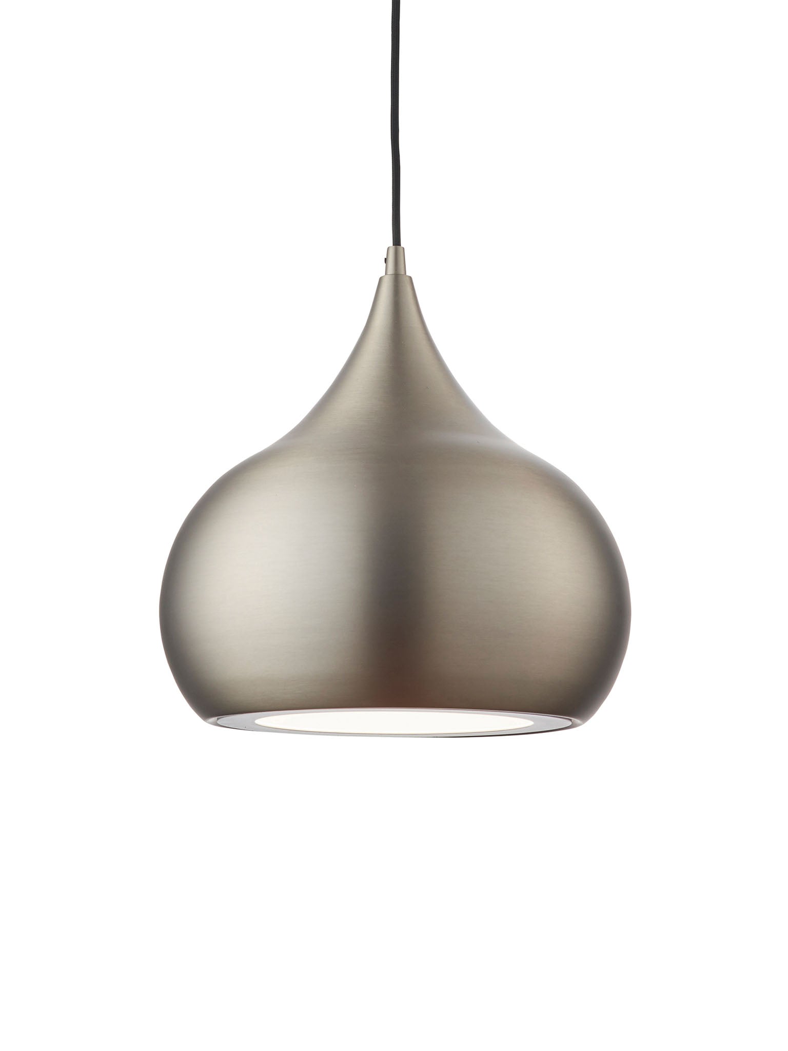 silver colour curved pendant light