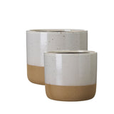 Ebba Plant Pots White and Tan
