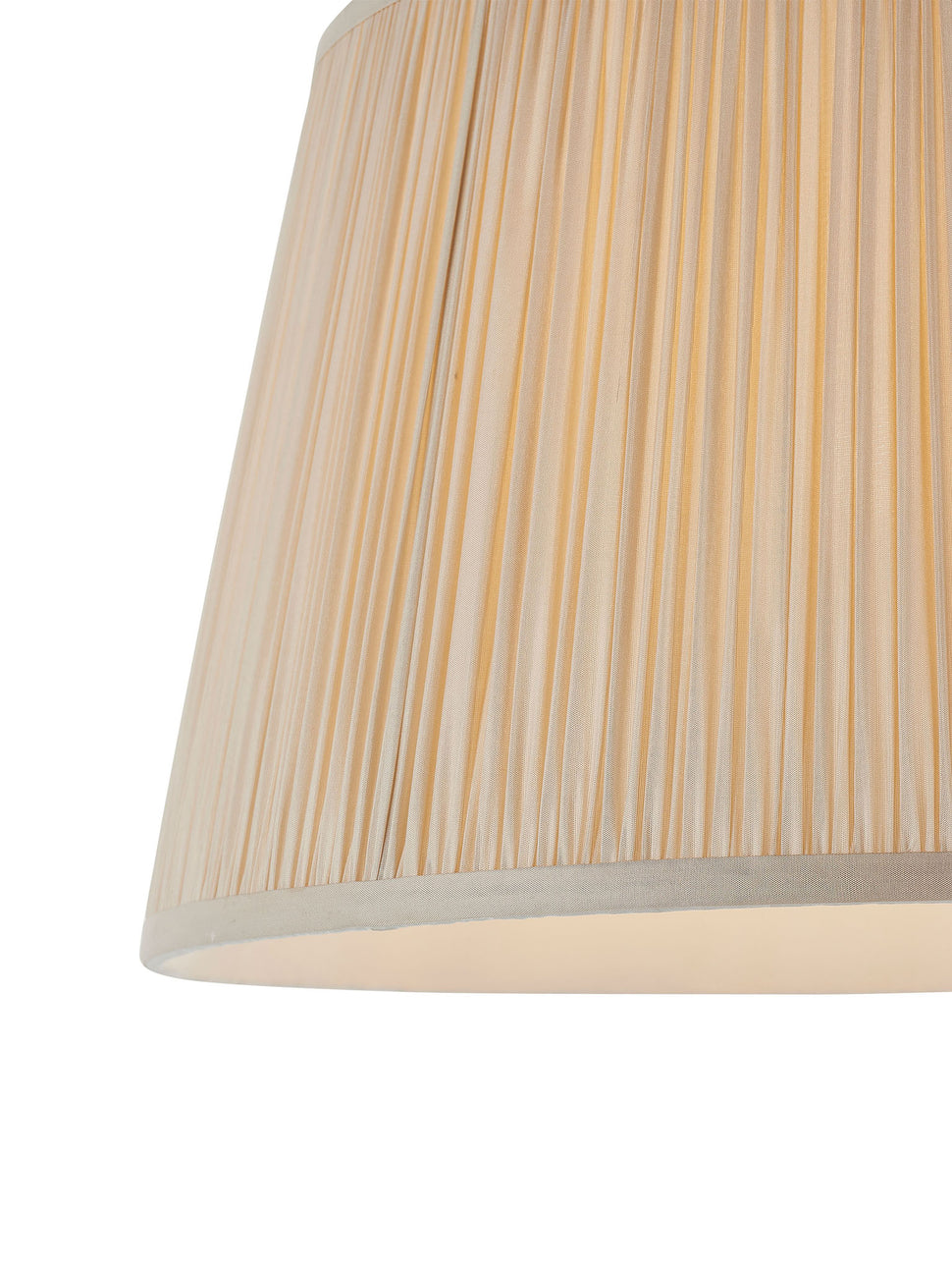pleated fabric, oyster colour lampshade