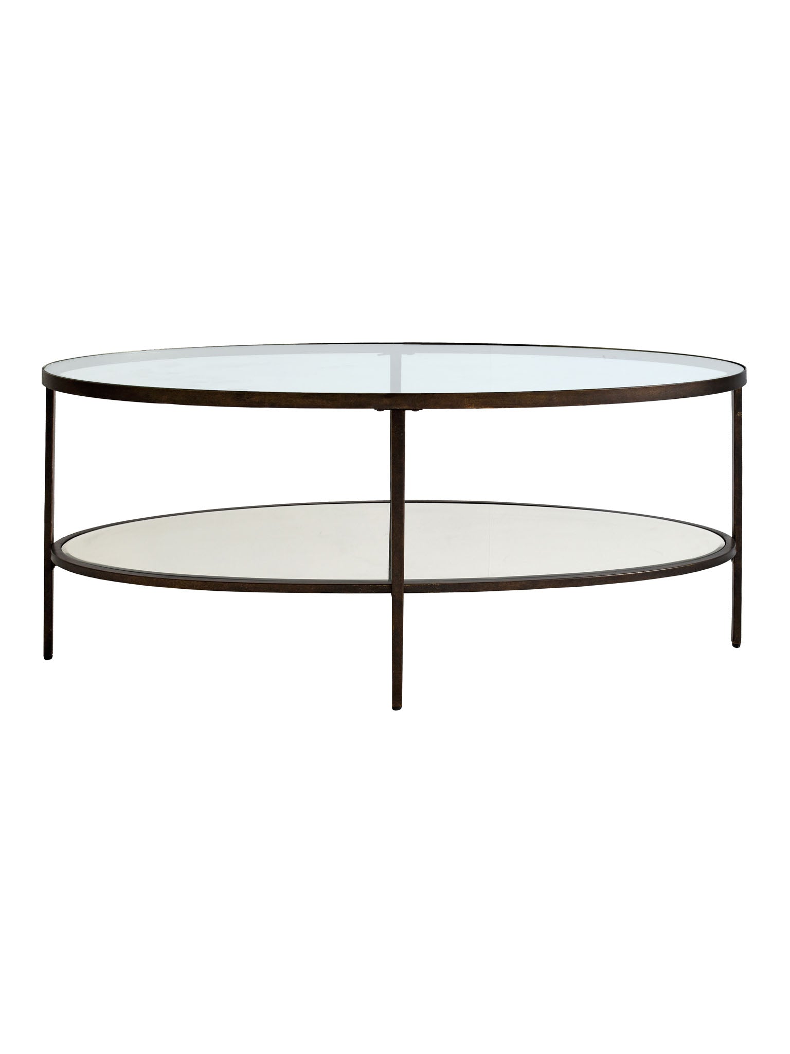 aged bronze glass top table