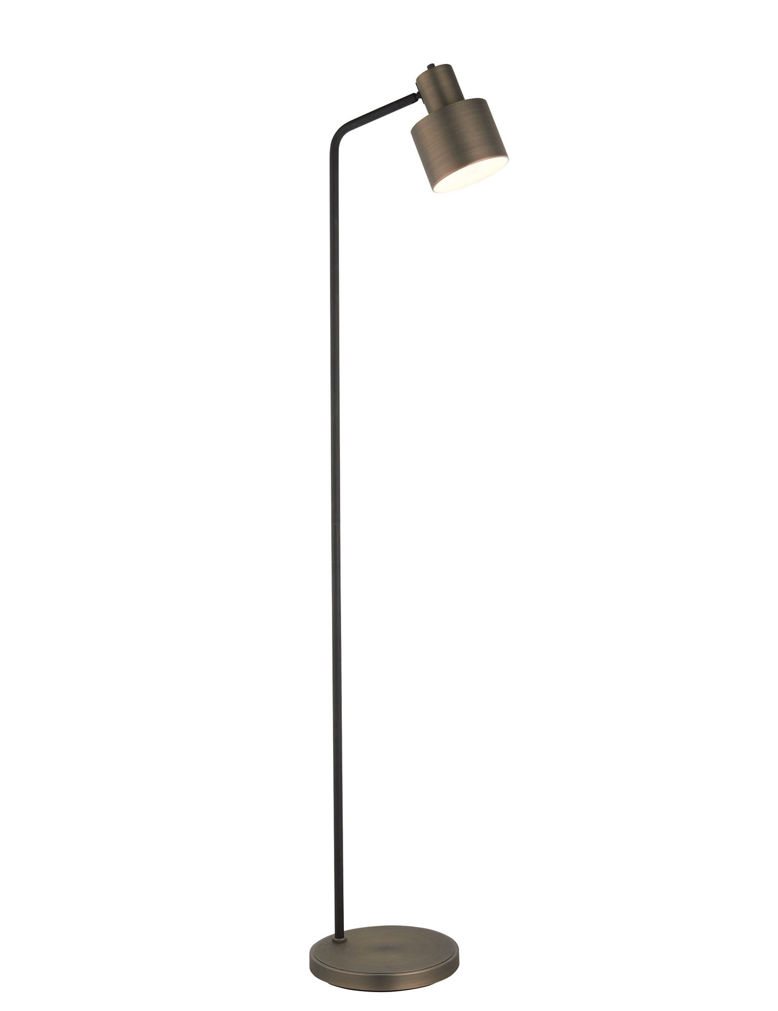 bronze and black floor lamp