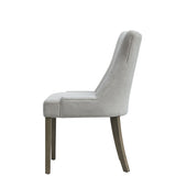 Oreilla Chenille Dining Chair with Aged Oak Legs