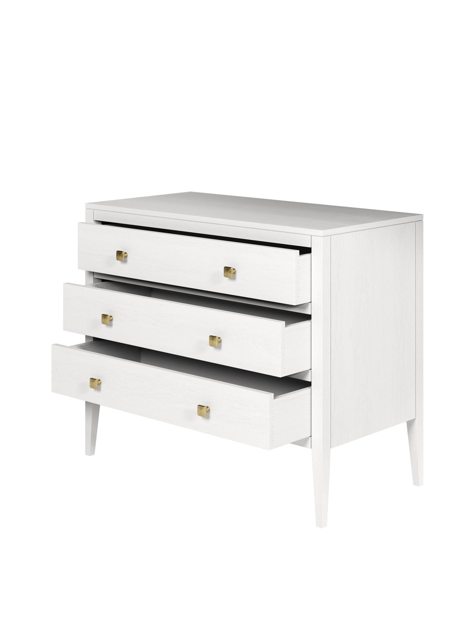 White 3 Drawer Chest of Drawers