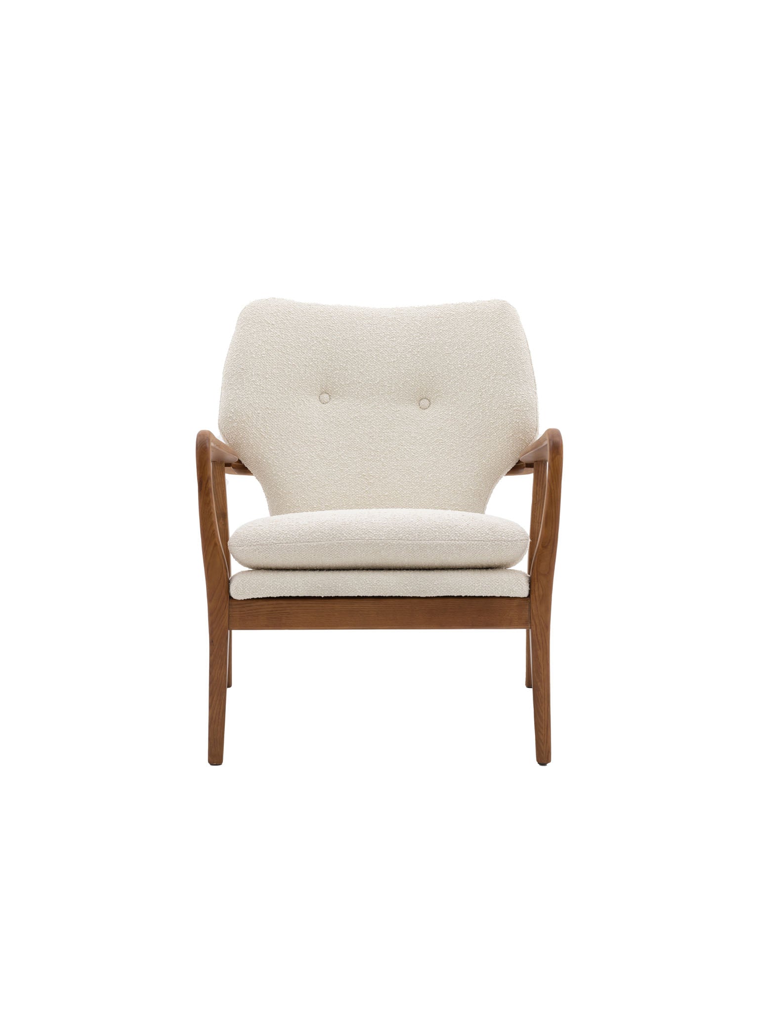 cream mid century chair