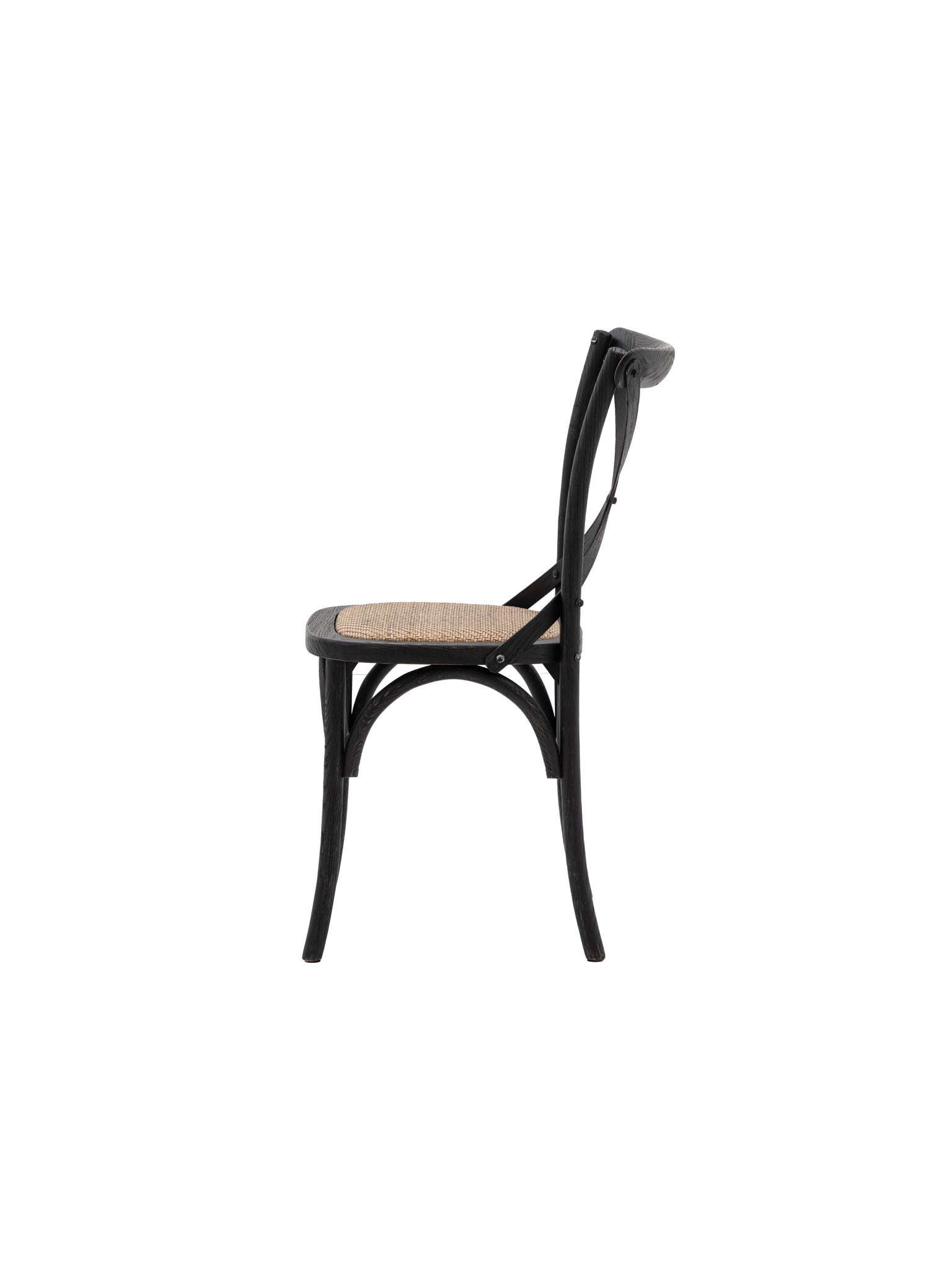 black rattan chair