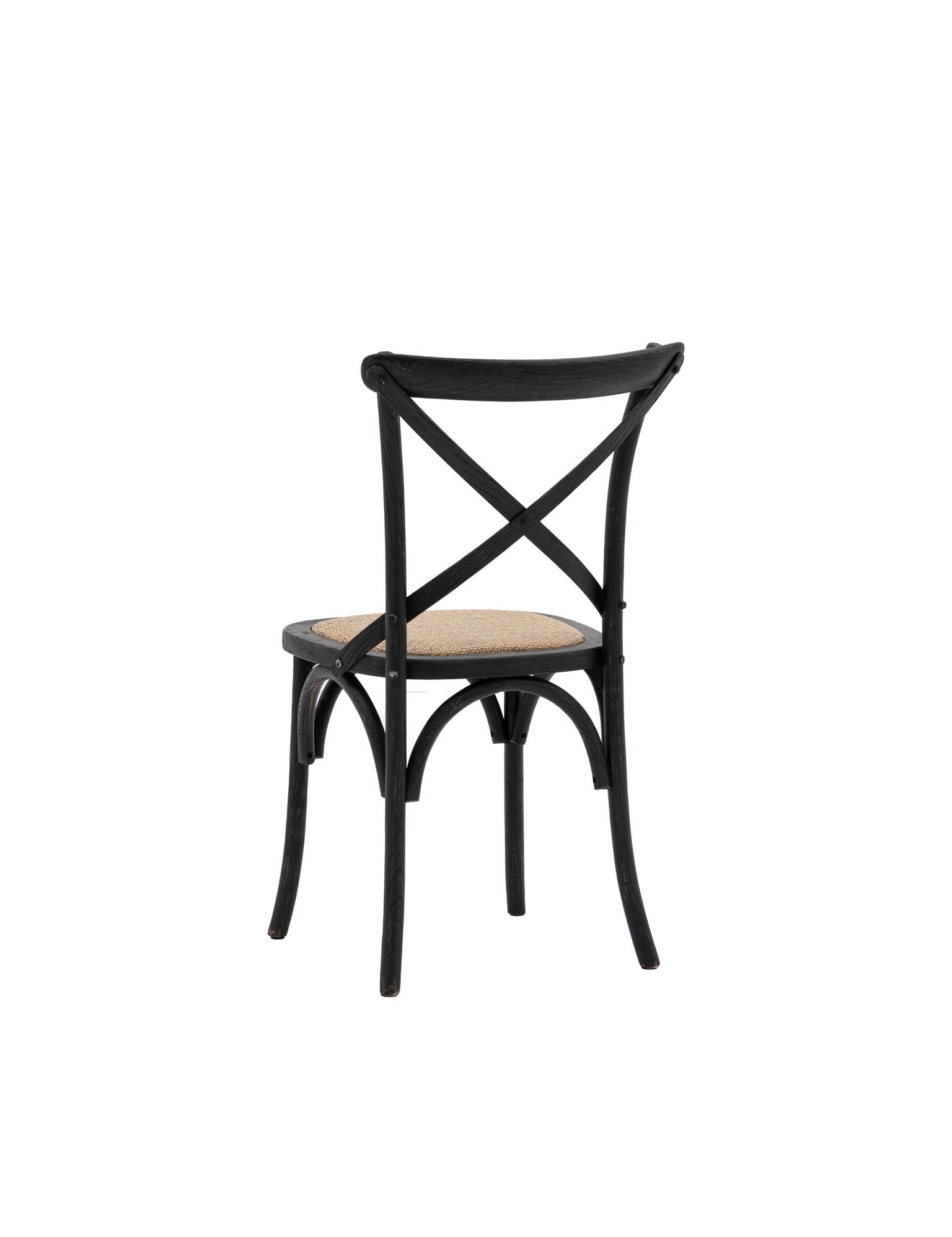 black rattan chair