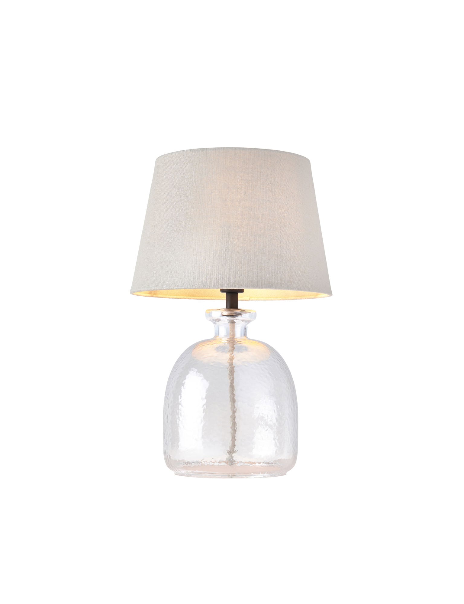 Lyla glass table lamp with metal details