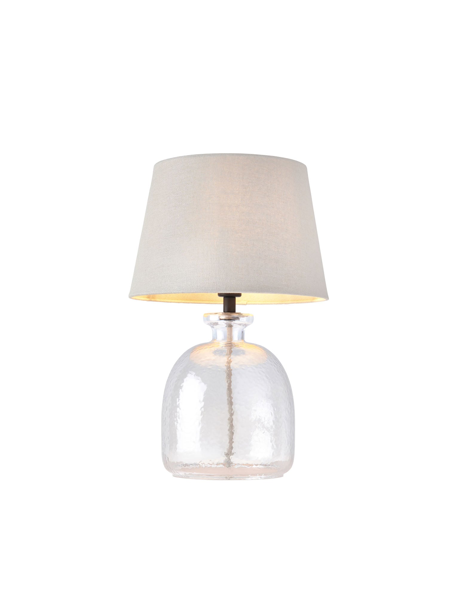 Lyla glass table lamp with metal details