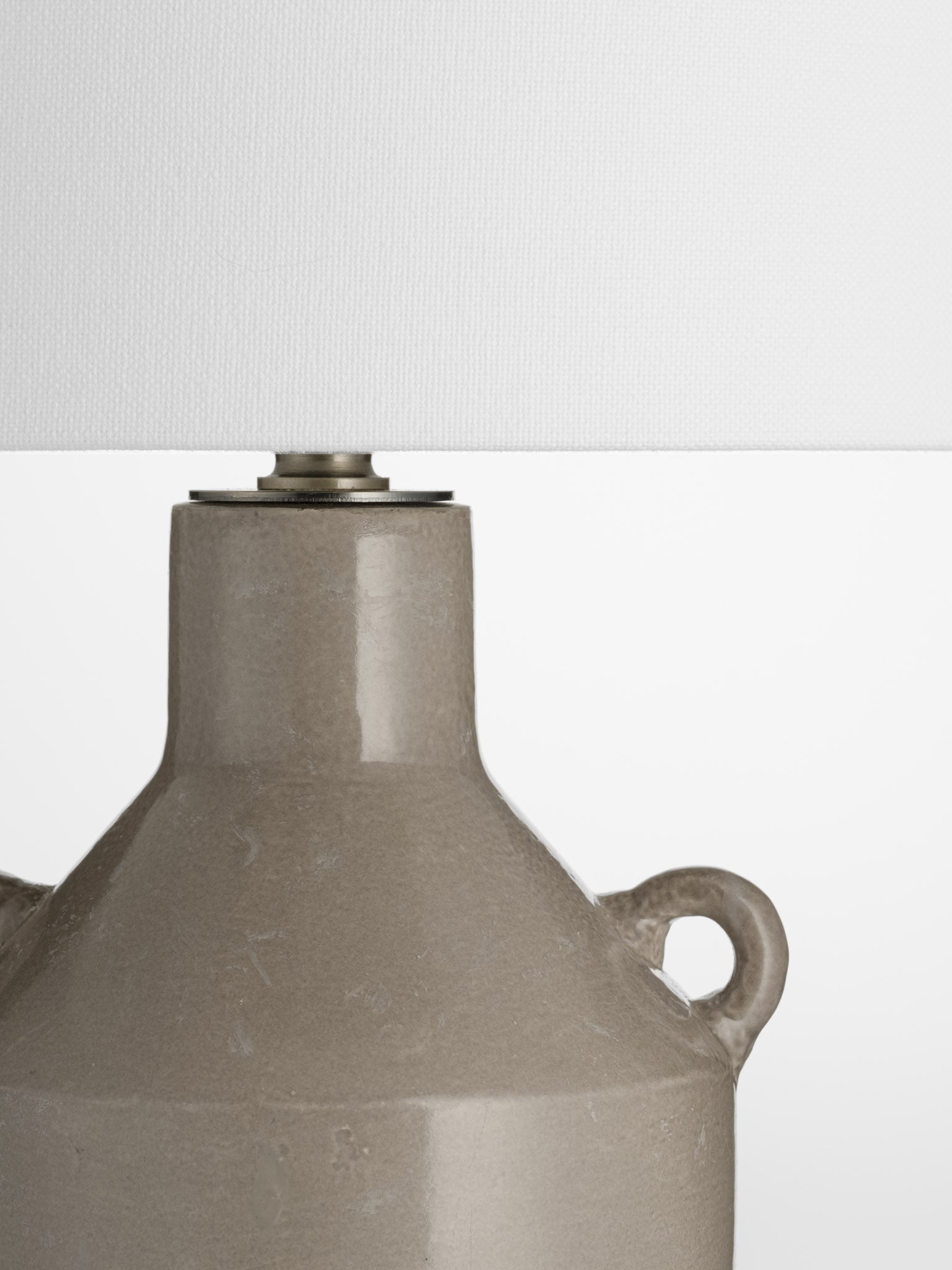 Ademia Ceramic Bottle Lamp with White Shade