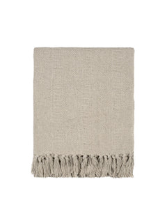 cotton beige throw