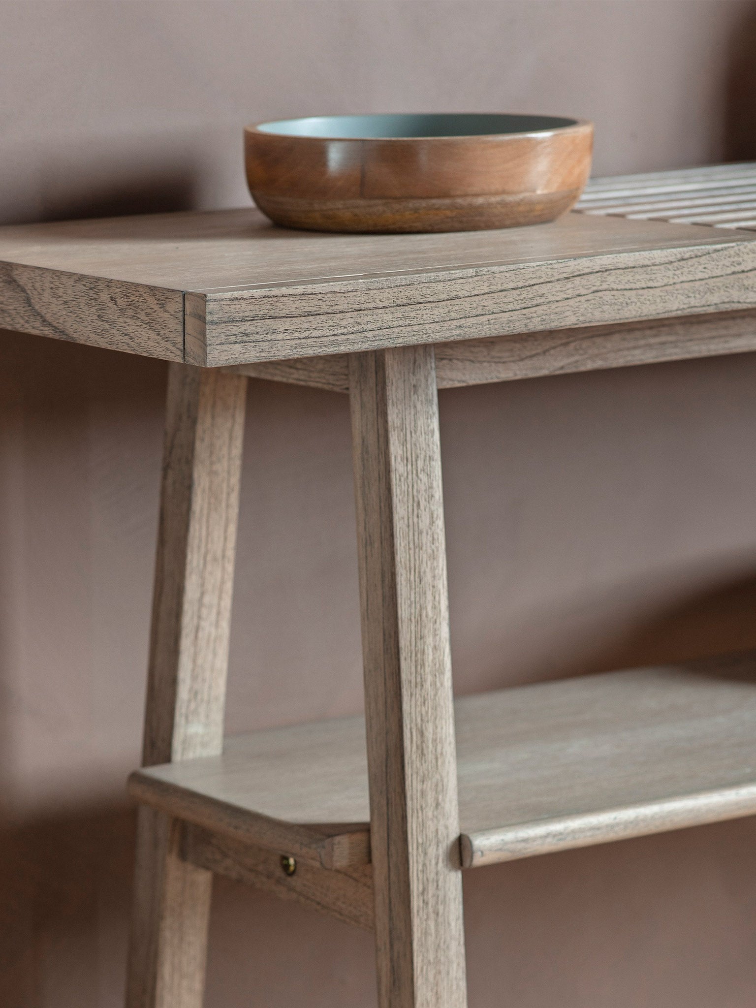 small wooden console table
