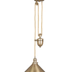 Avignon Aged Brass Rise and Fall Pendant