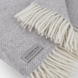 100% wool throw made in the UK  close up 