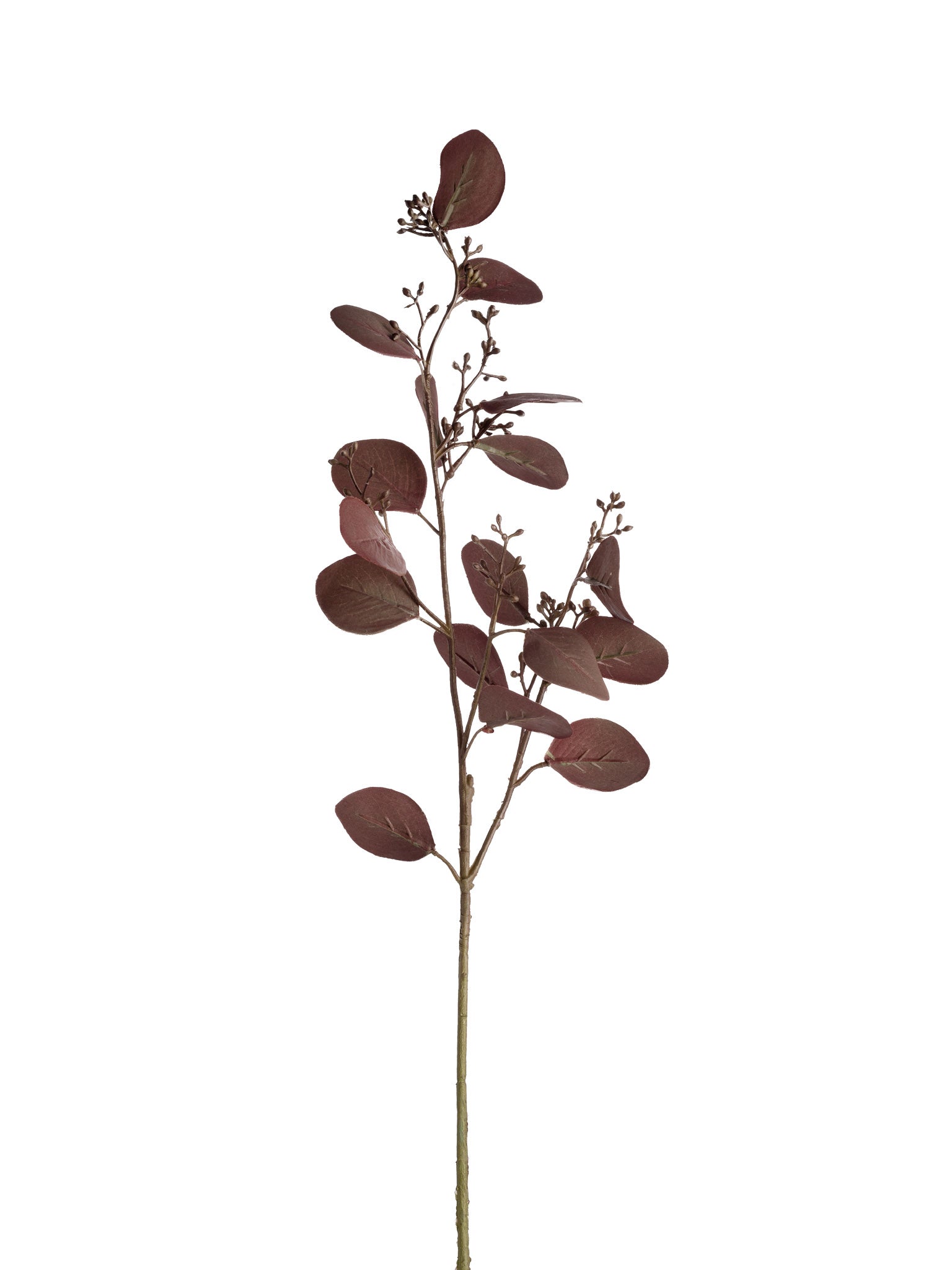 artificial burgundy eucalyptus stem