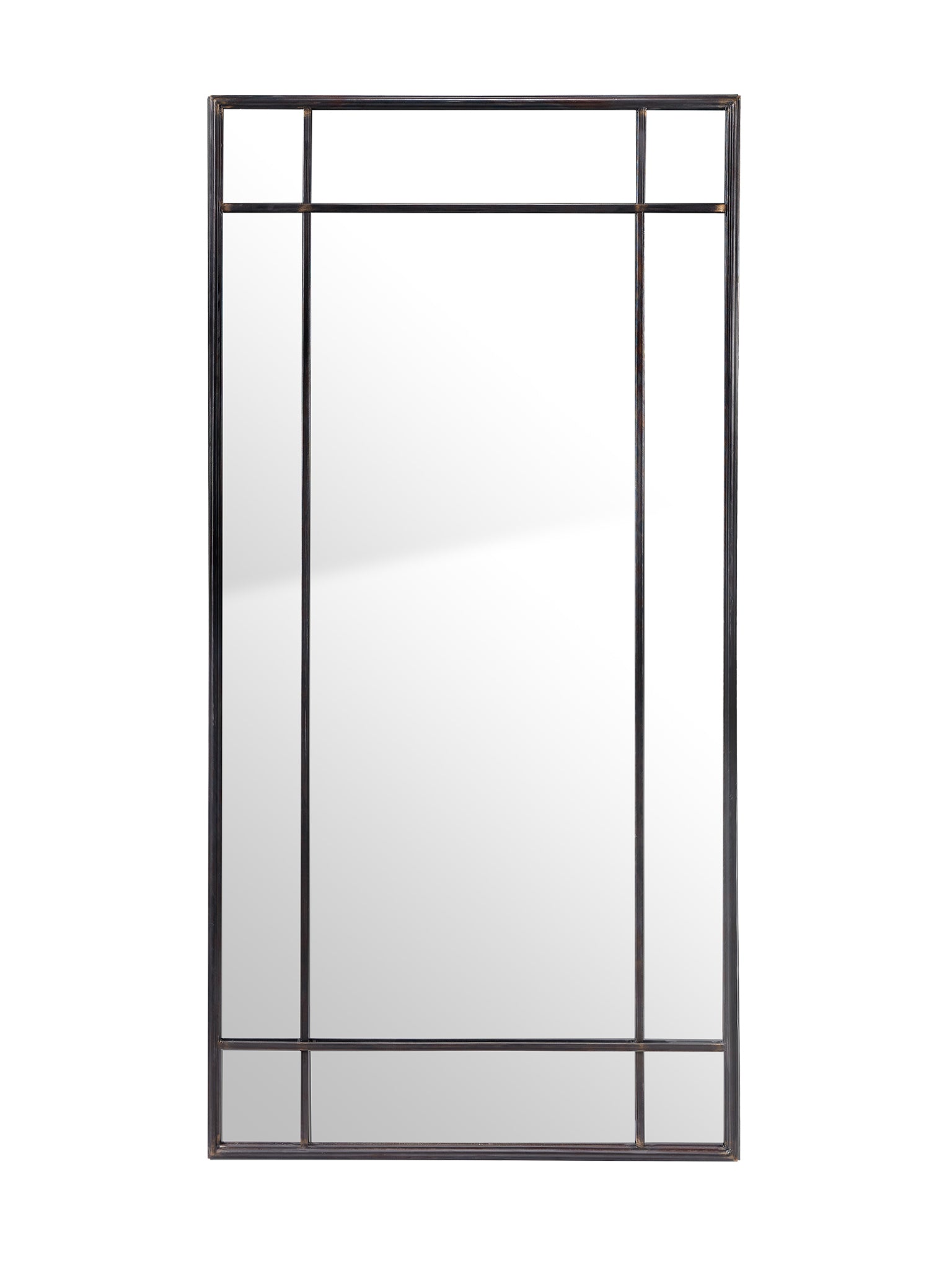 black grid leaner mirror
