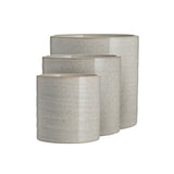 Ceramic Cylinder Pots - Taupe