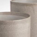 Ceramic Cylinder Pots - Natural