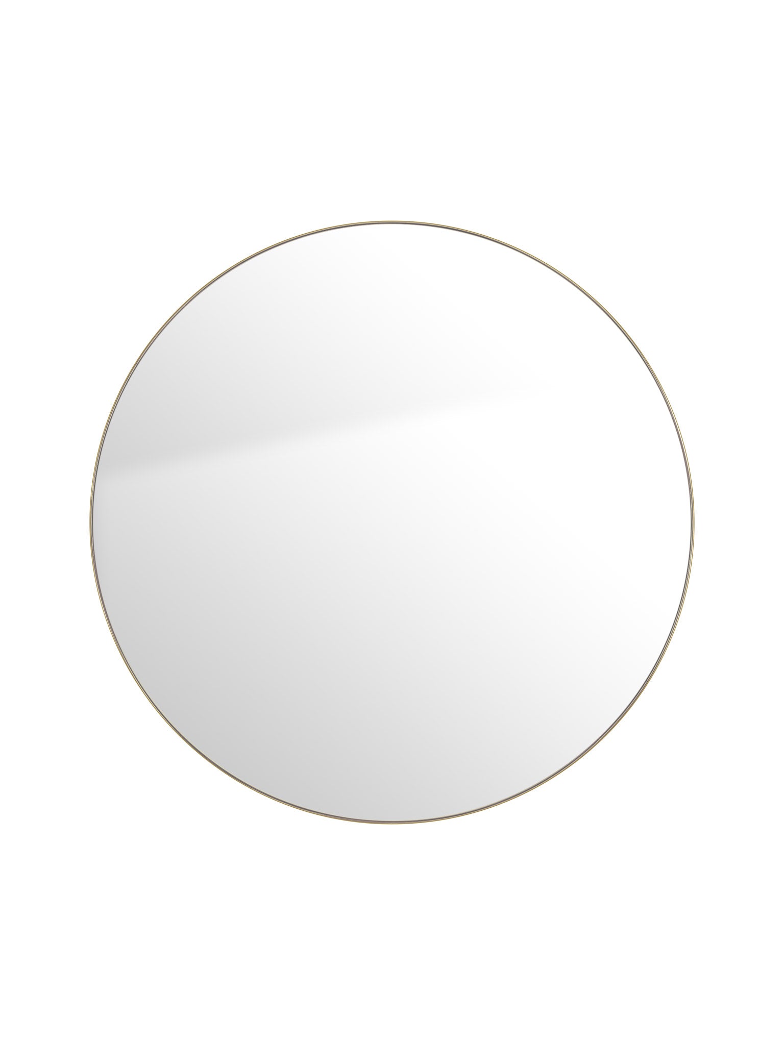 champagne gold round mirror